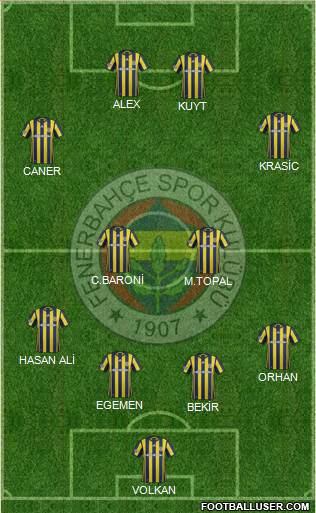 Fenerbahçe SK Formation 2017