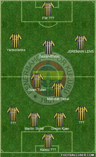 Fenerbahçe SK Formation 2017