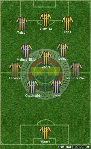 Fenerbahçe SK Formation 2017