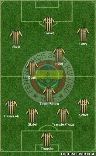 Fenerbahçe SK Formation 2017