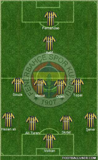 Fenerbahçe SK Formation 2017