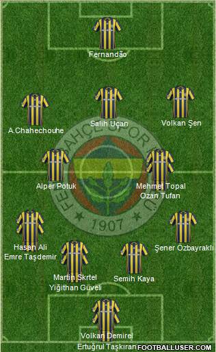 Fenerbahçe SK Formation 2017