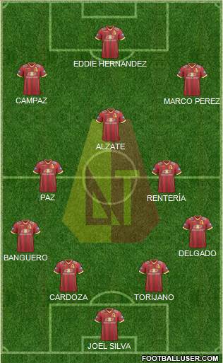 CC Deportes Tolima Formation 2017