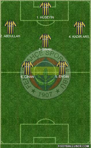 Fenerbahçe SK Formation 2017