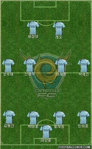 Daegu FC Formation 2017