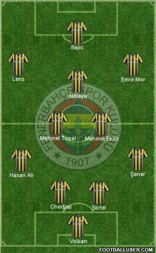 Fenerbahçe SK Formation 2017