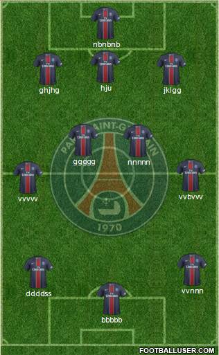 Paris Saint-Germain Formation 2017