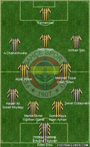 Fenerbahçe SK Formation 2017