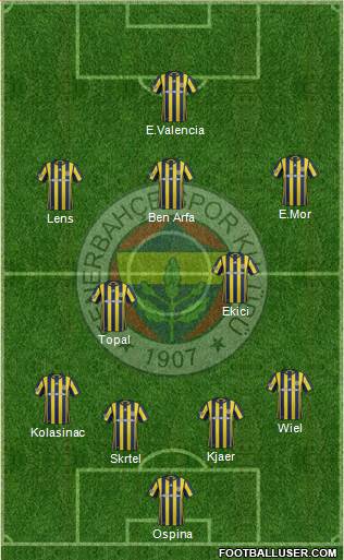 Fenerbahçe SK Formation 2017
