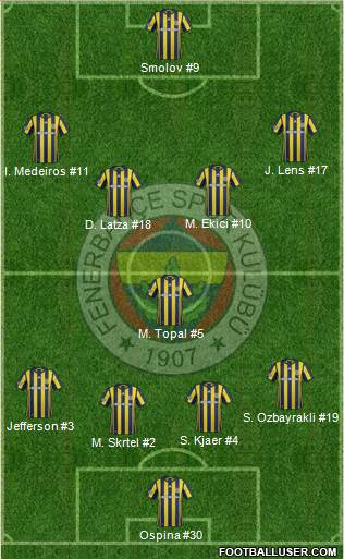 Fenerbahçe SK Formation 2017