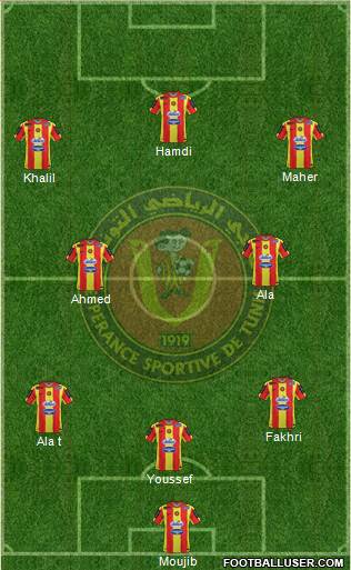 Espérance Sportive de Tunis 3-4-3 football formation