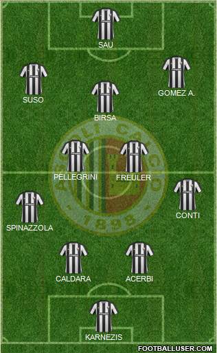 Ascoli 4-2-3-1 football formation