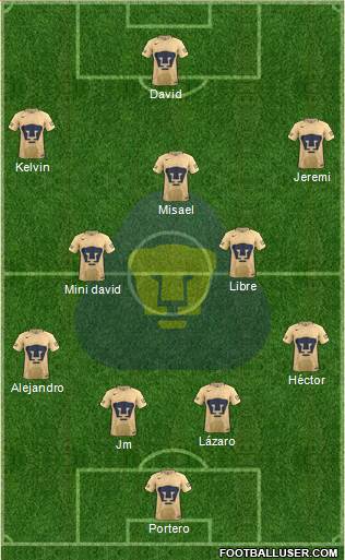Club de Fútbol Universidad Formation 2017