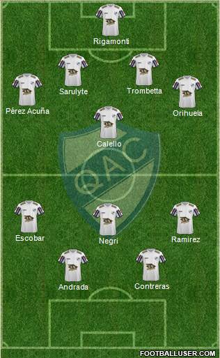 Quilmes 4-1-3-2 football formation