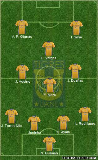 Club Universitario de Nuevo León Formation 2017