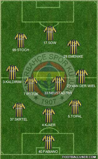 Fenerbahçe SK Formation 2017