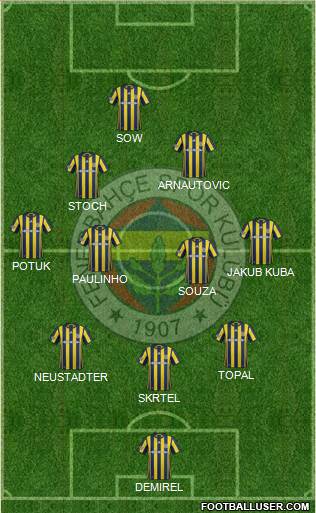 Fenerbahçe SK Formation 2017