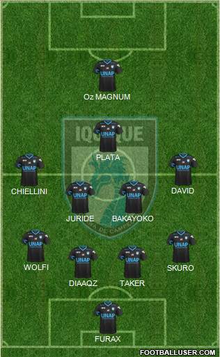 CD Municipal Iquique S.A.D.P. 4-4-1-1 football formation