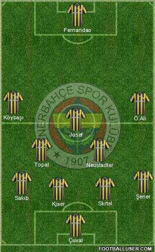 Fenerbahçe SK Formation 2017