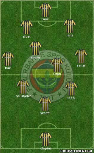 Fenerbahçe SK Formation 2017