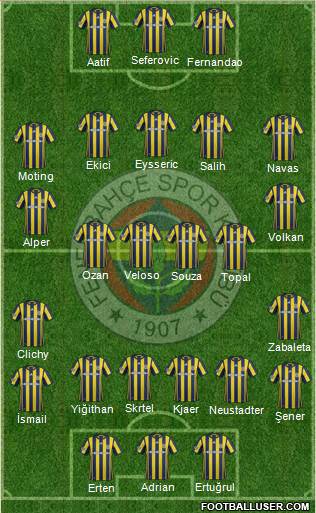 Fenerbahçe SK Formation 2017