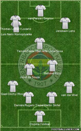 Fenerbahçe SK Formation 2017