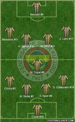 Fenerbahçe SK Formation 2017