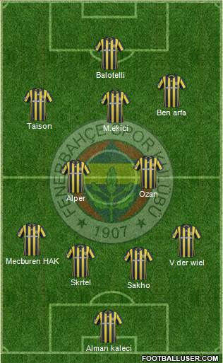 Fenerbahçe SK Formation 2017