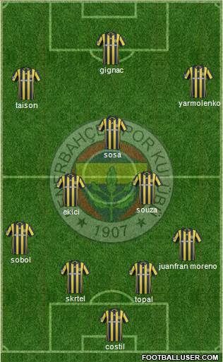 Fenerbahçe SK Formation 2017