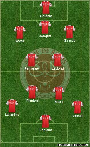 Stade de Reims 3-4-2-1 football formation