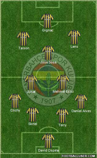 Fenerbahçe SK Formation 2017