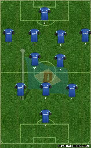 Dempo Sports Club 4-2-3-1 football formation