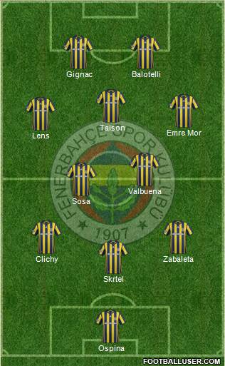 Fenerbahçe SK Formation 2017