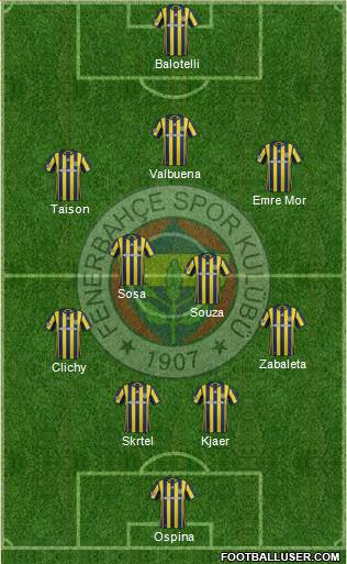 Fenerbahçe SK Formation 2017