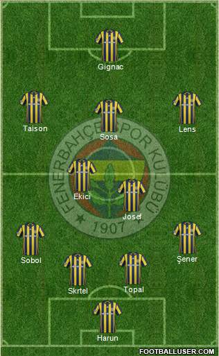 Fenerbahçe SK Formation 2017