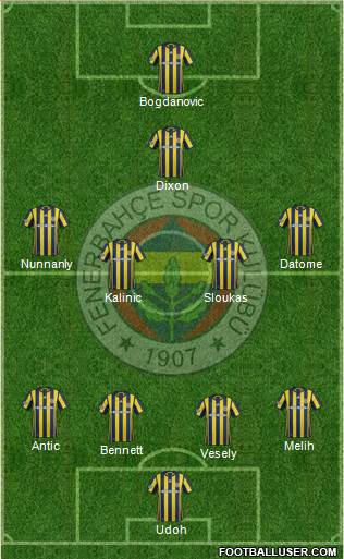 Fenerbahçe SK Formation 2017