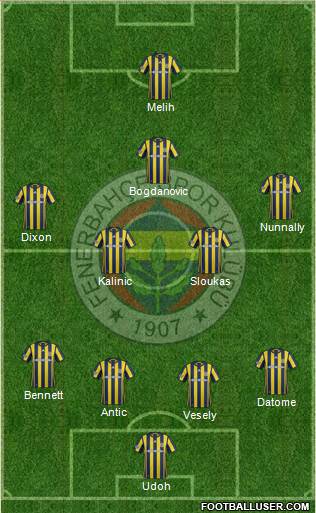 Fenerbahçe SK Formation 2017