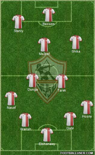 Zamalek Sporting Club 4-3-3 football formation