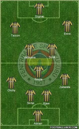 Fenerbahçe SK Formation 2017