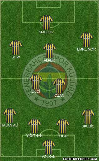 Fenerbahçe SK Formation 2017