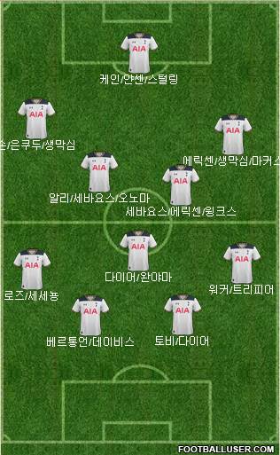 Tottenham Hotspur Formation 2017