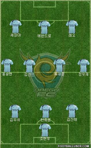 Daegu FC Formation 2017