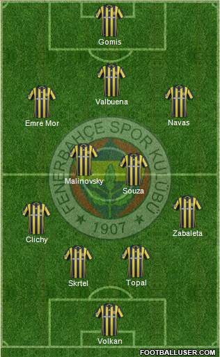 Fenerbahçe SK Formation 2017