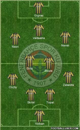 Fenerbahçe SK Formation 2017