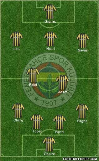 Fenerbahçe SK Formation 2017