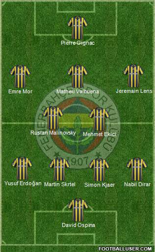 Fenerbahçe SK Formation 2017