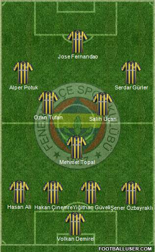 Fenerbahçe SK Formation 2017