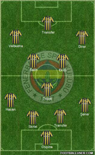Fenerbahçe SK Formation 2017