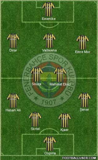 Fenerbahçe SK Formation 2017
