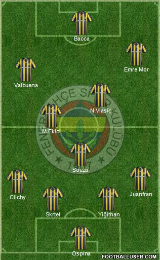 Fenerbahçe SK Formation 2017